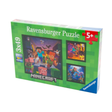 Ravensburger Puzzle 3x49 db - Minecraft Biomák (05621) puzzle, kirakós
