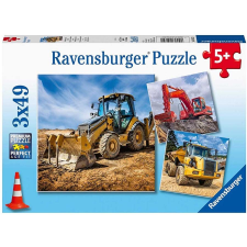  Ravensburger: Puzzle 3x49 db - Óriás munkagépek (40949) puzzle, kirakós