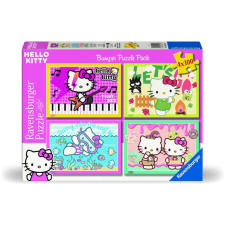 Ravensburger Puzzle 4x100 - Hello Kitty  Ajánlott 4-12 éves korig unisex (6649) puzzle, kirakós