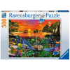 Ravensburger Puzzle 500 db Teknős a korallzátonyon  Ajánlott 10-99 éves korig unisex (60820)