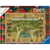 Ravensburger Puzzle játék 1500 darabos Harry Potter Hogwarts térkép