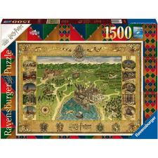 Ravensburger Puzzle játék 1500 darabos Harry Potter Hogwarts térkép puzzle, kirakós