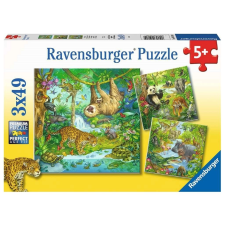 Ravensburger Ravensburger dzsungel állatai puzzle 3x49 darab puzzle, kirakós