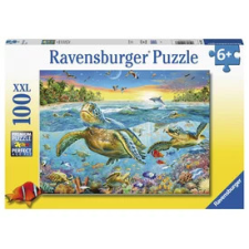 Ravensburger Ravensburger: Puzzle 100 db - Teknősök találkozója puzzle, kirakós