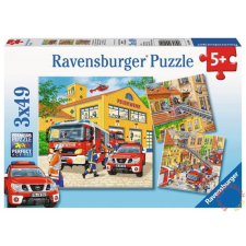 Ravensburger : Tűzoltók 3 x 49 darabos puzzle (09401) puzzle, kirakós