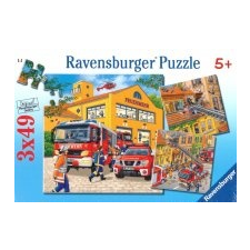 Ravensburger Tűzoltók puzzle 3x49 db puzzle, kirakós