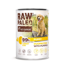 Raw Paleo Turkey Cod Puppy 400g pulyka és tőkehal nedves eledel kölyökkutyáknak kutyaeledel