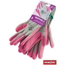 RAW-POL Latexbe merített védőkesztyű RHOTPINK-LF lady 9 védőkesztyű
