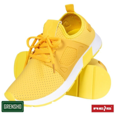 RAW-POL Pantofi sport dama, Reis, material respirabil, usori, galben, marimea 40