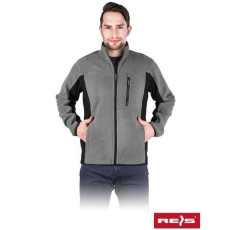 RAW-POL Téli pulcsi, Polar-Twin polár, több zsebbel, unisex, szürke/fekete L-es méret
