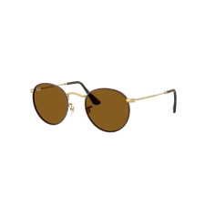 Ray-Ban RB3447 927533 ROUND METAL Matt Havana On Matt Arista Gold Brown napszemüveg napszemüveg