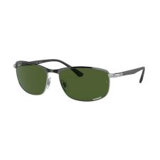 Ray-Ban RB3671CH 9144P1 BLACK ON SILVER POLARIZED CHROMANCE DARK GREEN napszemüveg napszemüveg