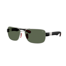 Ray-Ban RB3763M F03171 Silver Dark Green napszemüveg