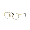 Ray-Ban RX3447V 2991 ROUND METAL Black On Gold DEMO LENS szemüveg