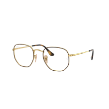 Ray-Ban RX6448 2945 HEXAGONAL Havana On Gold DEMO LENS szemüveg szemüvegkeret