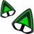 Razer Kitty Ears V2 Headset dekoráció - Fekete/Zöld (RC21-02230100-R3M1)