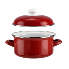  RCK Bordó Zománcozott Lábas fedővel 16 cm 14209 edény