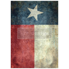 Re-Design with Prima Decoupage Fiber Texas Flag Decoupage papír A1 (1 db) decoupage papír