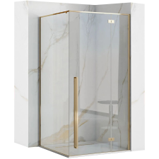 ﻿Rea Rea Fargo zuhanykabin 100x80 cm négyszögletes arany fényes/átlátszó üveg REA-K4907 kád, zuhanykabin