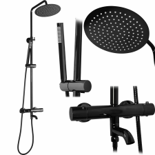 Rea Rea Lungo - Termosztátos Zuhanygarnitúra - Fekete Metallic fürdőkellék
