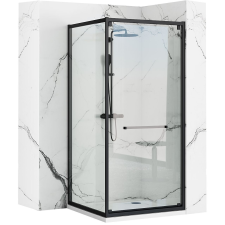 Rea Space IN Sarokzuhanykabin - Fekete - 90x90 cm kád, zuhanykabin