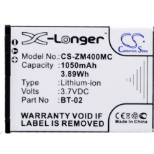 REAL POWER ZOOM BT-02 3.7V 1050mAh utángyártott akku Li-ion (ZM400MC) digitális fényképező akkumulátor