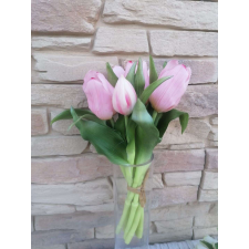  real touch Tulipán Művirág 7 szálas csokorban 28cm #rózsaszín  ballagásra tanárnéni,óvónéni,dadus... ajándéktárgy