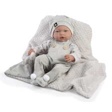 Realisztikus baba babahangokkal és puha textil testtel - 38 cm élethű baba
