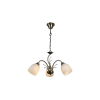 Reality Alice  Pendant lamp,antique brass3*E27 Max 60W,bulb excl.Glass Dia:10cm H:11cmTotal Dia:53.8cm H:67cm - REAL-117103-04