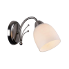 Reality Alice Wall lamp, satin nickel 1*E14 Max 40W ,bulb excl.L: 22cm H:16cm Glass Dia: 10cm. H: 11cm  - REAL-217101-07