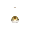 Reality Castilo ChandelierE27X1 MAX40WIron+glassD25CM canopy and cup gold mat - REAL-334201-03