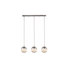 Reality Dream Pendant lamp chrome Size:60*70*11cm 3xG9 33W bulb incl. Glass clear with matt stripe. Crystal deco  - REAL-322803-06