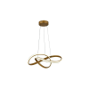 Reality Hannah Pendant lightAlu. and silicon and IronPainting Gold finish36W LED incl.80lm/W CRI: ≧80 ; 2years warranty; A+4000K dimmable w remote controlOverall size:D500xH1200mm - REAL-33490