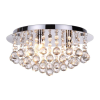 Reality Loona Ceiling lamp Round chrome + clear Crystal 3xG9 max. 33W bulb incl.Product dimensions:Width:35cm Height:22cm  - REAL-622903-06