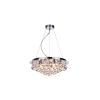 Reality Loona Ceiling lamp Round chrome + clear Crystal 5xG9 max. 33W bulb incl.Product dimensions:Width:45cm Height:22cm Total H: 120cm - REAL-322905-06