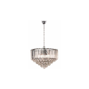 Reality Utah 5lt pendant,chrome5*E27 bulb not inc. Hangings acrylic clear round canopy D10*H2.5cmlamp size D:40*H:120cm - REAL-325005-06