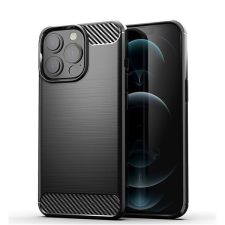  Realme 10 4G, Szilikon tok, közepesen ütésálló, szálcsiszolt, karbon minta, fekete tok és táska