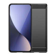  Realme 12x, közepesen ütésálló, szálcsiszolt, karbon minta, fekete tok és táska