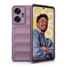 Realme C55, Szilikon tok, közepesen ütésálló, 3D minta, lila tok és táska