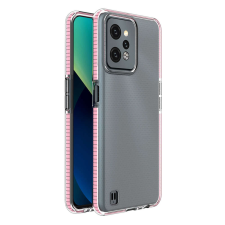 Realme Spring Case Realme C31 szilikon tok, keretben világos rózsaszínnel tok és táska