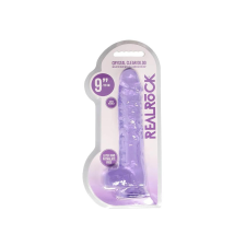 REALROCK - áttetsző élethű dildó - lila (22cm) műpénisz, dildó