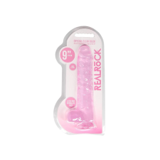 REALROCK - áttetsző élethű dildó - pink (22cm) műpénisz, dildó