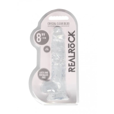  REALROCK - ÁTTETSZŐ ÉLETHŰ DILDÓ - VÍZTISZTA (19CM) műpénisz, dildó
