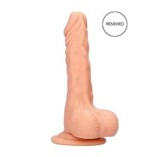  RealRock Dong 7 - élethű, herés dildó (17cm) - natúr műpénisz, dildó