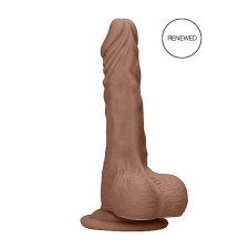 REALROCK Dong 8 - élethű, herés dildó (20cm) - sötét natúr műpénisz, dildó