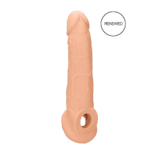REALROCK Penis Sleeve 9 - péniszköpeny (21,5cm) - natúr péniszköpeny