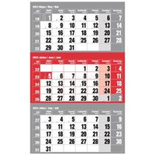 REALSYSTEM 2023-as 6061 12lapos piros speditőrnaptár (6061-90) naptár, kalendárium