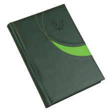 REALSYSTEM PrémiumM határidőnapló A5 napi beosztású 2026 zöld határidőnapló