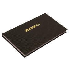 REALSYSTEM Zsebnaptár fekvő Carbon, fehér lapokkal bronz Realsystem 2026. naptár, kalendárium