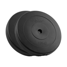 Rebel Active RBA-2118 - műanyag súlytárcsa szett 2x15 kg, 31 mm, fekete kézisúlyzó